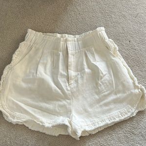 Paper moon white denim shorts.